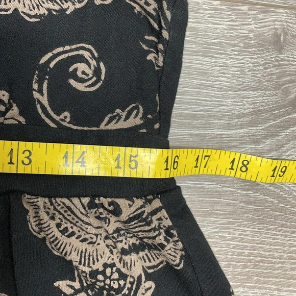 Sonoma Black and Tan Floral Sleeveless Crossback Cotton Modal Sundress PL - Picture 10 of 16